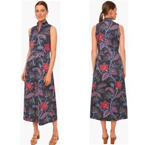 Tuckernuck Sundance Sky Navy Floral Leighton Midi Dress xs perfect condition